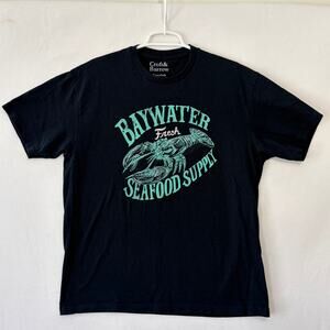 Croft & Barrow T-Shirt Men’s Large Extra Soft Short Sleeve Blue Lobster Ocean